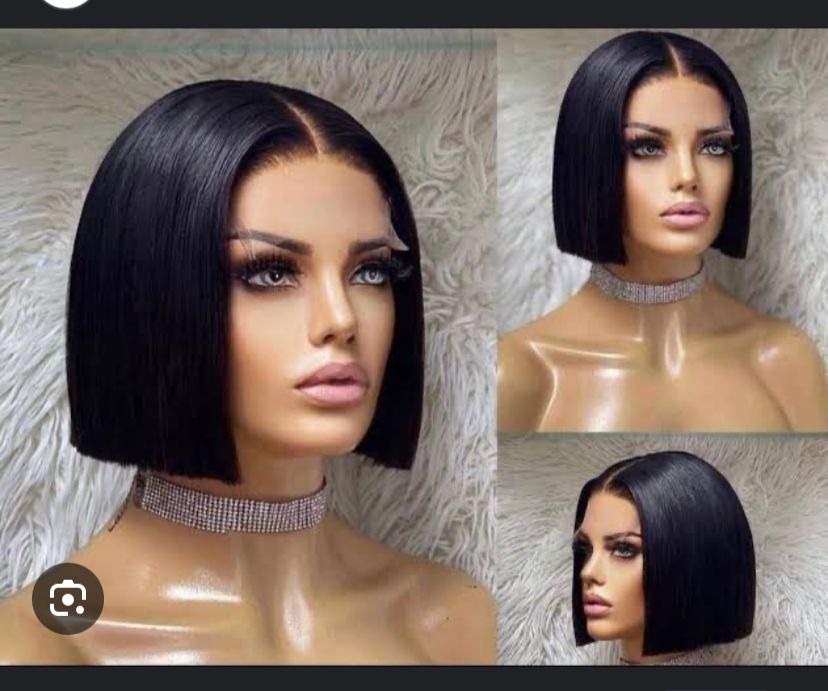 8-Inch  Vietnamese Bone Straight Bob Wig